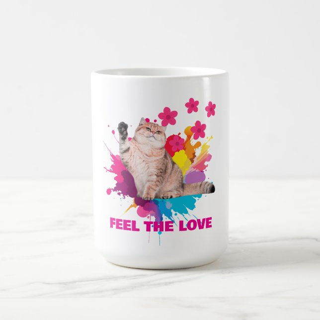 Caneca De Café Feel the Love Beautiful Design (Centro)