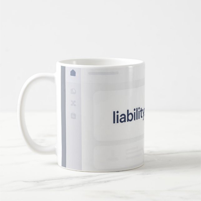 Caneca De Café Feelings Liability Dashboard Funny AI Tech Mug (Esquerda)