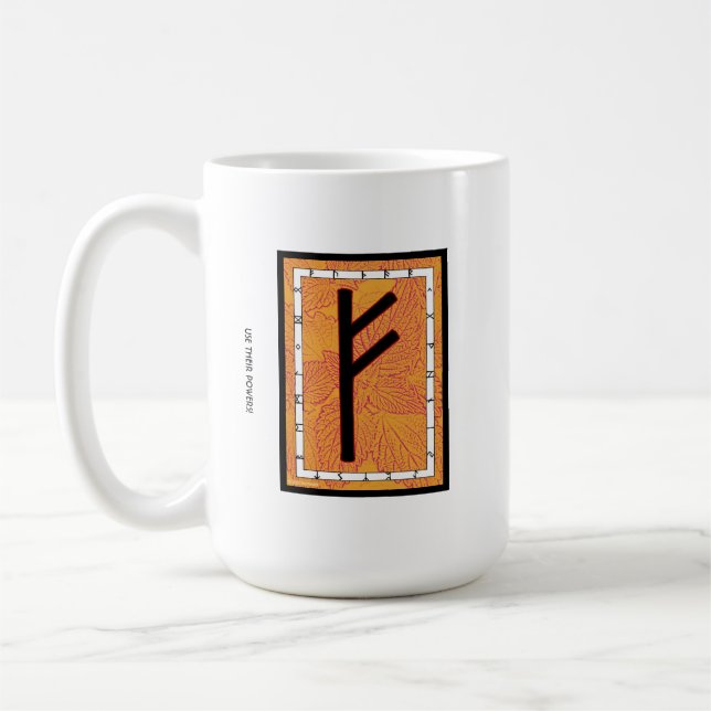 Caneca De Café Fehu Rune Mug - Riqueza! (Esquerda)