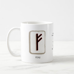 Caneca De Café Fehu RuneStone Mug
