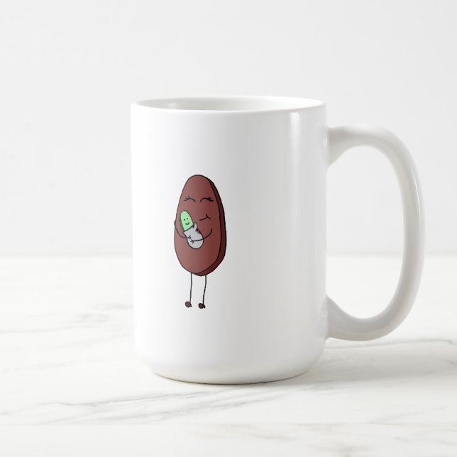 Caneca De Café Feijão da mamã e do bebê! (Direita)
