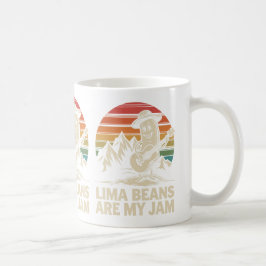 Caneca De Café Feijão Lima Engraçado Tocando Pun de Guitarra Retr