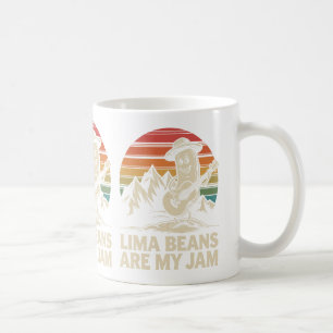 Caneca De Café Feijão Lima Engraçado Tocando Pun de Guitarra Retr