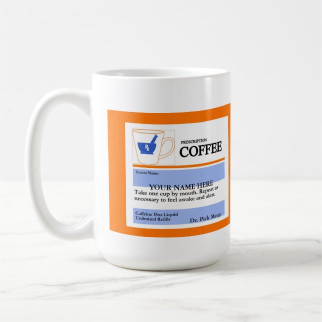 Caneca de café feita sob encomenda engraçada da (Esquerda)