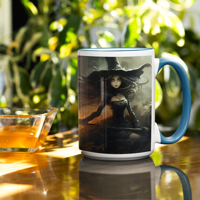 Caneca De Café Feiticeira Assustadora do Halloween 7 Mug (Scary Halloween Characters version 7 Mug
)