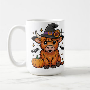Caneca De Café Feiticeira de Vaca das Terras Altas e Bonitona no