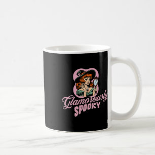Caneca De Café Feiticeira Vintage Glamorosamente Spooky Retro Hal