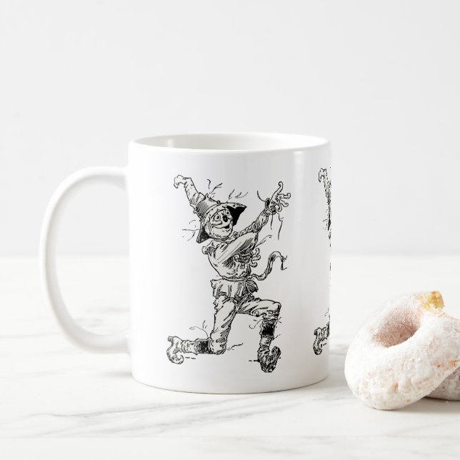 Caneca De Café Feiticeiro de Oz Fairy Tales, o Espantalho (Com Donut)