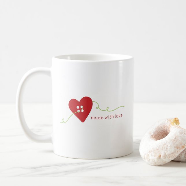 Caneca De Café Feito Com Amor (Com Donut)