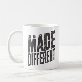 Caneca De Café Feito Diferente Tipografia Negrito Motivacional 