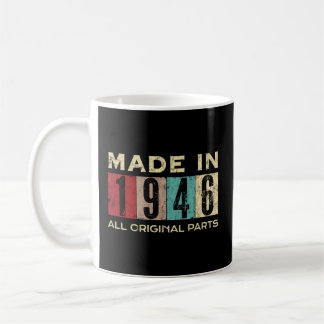 Caneca De Café Feito Em 1946 76 76º Bday, Tudo Original P