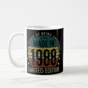 Caneca De Café Feito Em 1988, 35 Anos, 35 Anos, Dia De Nascimento