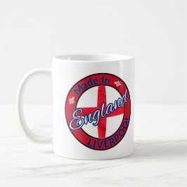 Caneca De Café Feito em Liverpool England, Rua George Flag