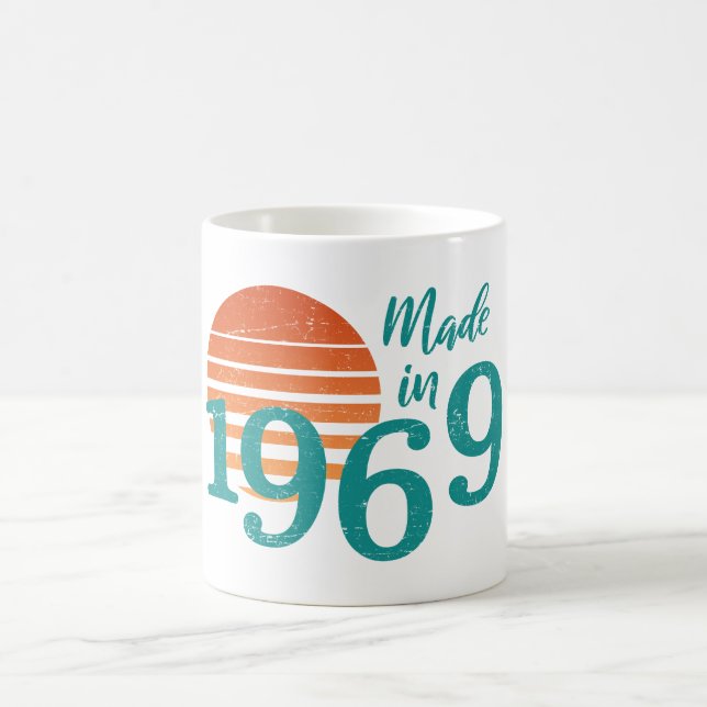 Caneca De Café Feito Em Vintage De 1969 (Centro)
