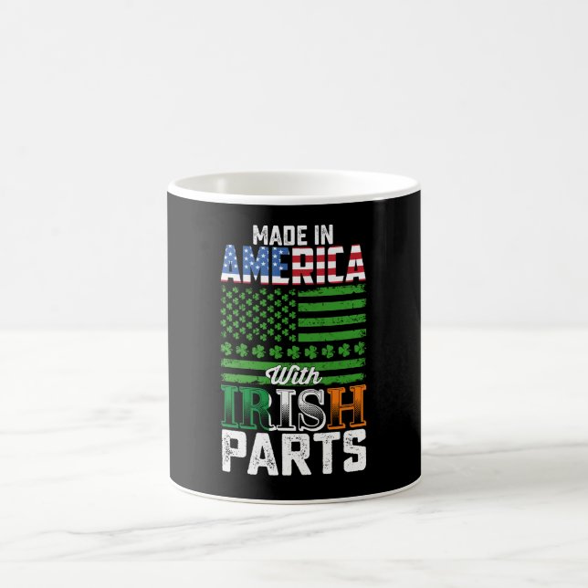 Caneca De Café Feito na América com o Dia de São Patrício de peça (Centro)
