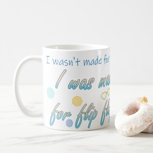 Caneca De Café Feito Para Chinelos (Com Donut)