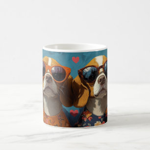 Caneca De Café Feixe com Dia de os namorados de Rosas