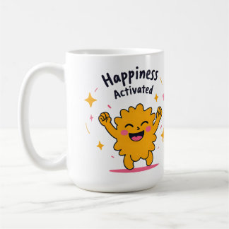 Caneca De Café Felicidade Ativada - Caráter de Alegria de Portas 