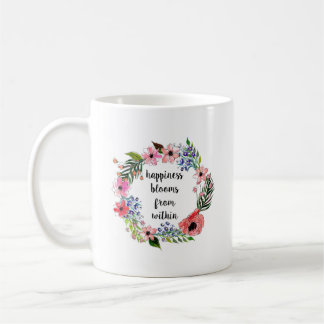 Caneca De Café Felicidade Blooms De..Mug