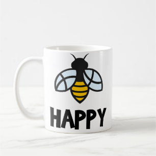 Caneca De Café Felicidade do Mel Abeille Apicultura Jardinagem