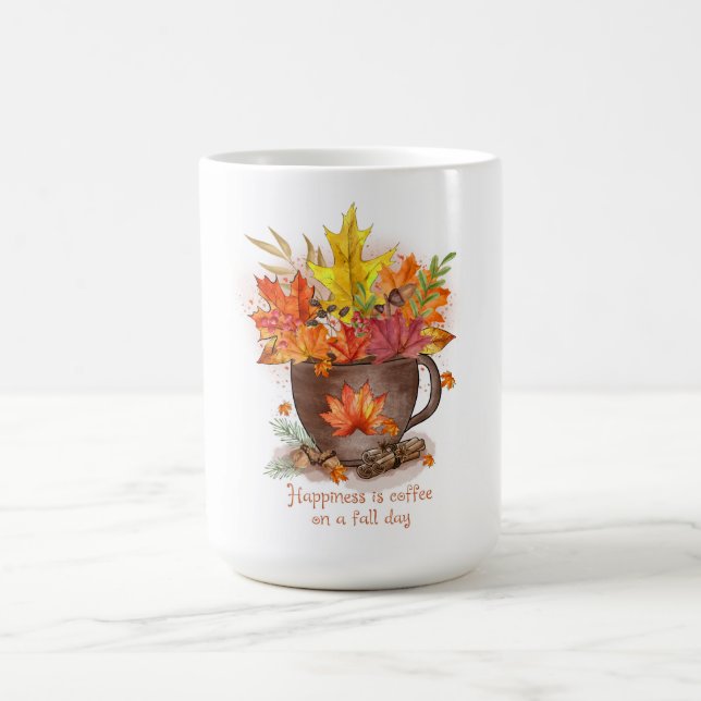 Caneca De Café Felicidade é café em um dia de outono (Centro)