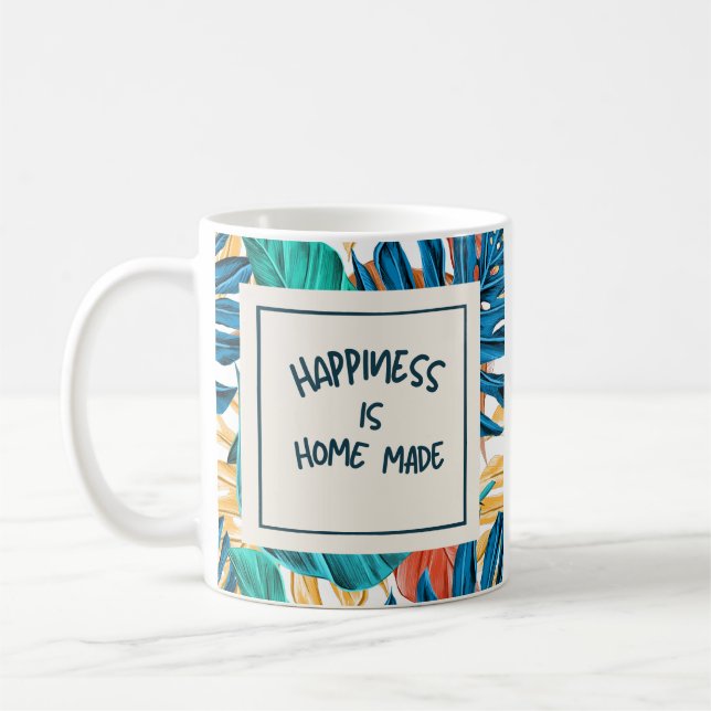Caneca De Café Felicidade é feita em casa (Esquerda)