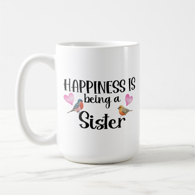 Caneca De Café Felicidade é Ser Uma Irmã Mais Velha (Esquerda)