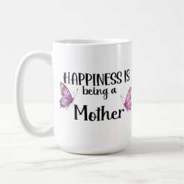 Caneca De Café Felicidade é Ser uma Mãe Borboleta Presente