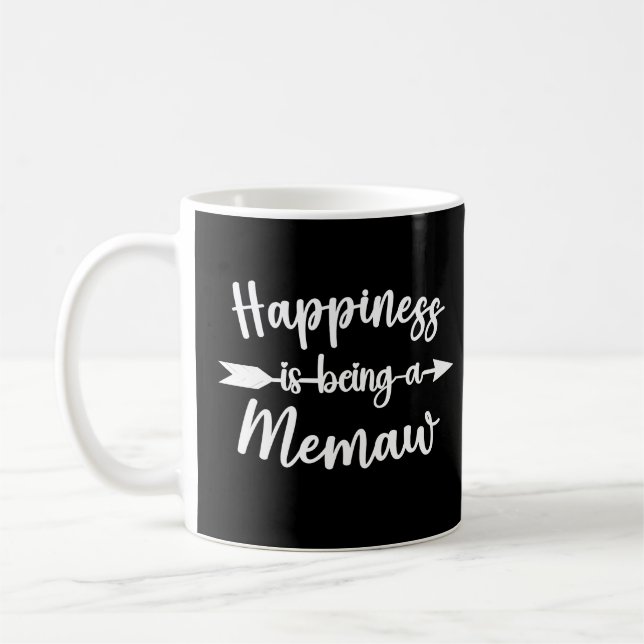 Caneca De Café Felicidade É Ser Uma Memaw Engraçada Avó Mães (Esquerda)
