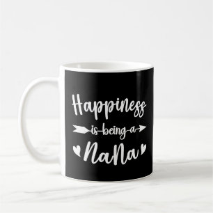 Caneca De Café Felicidade É Ser Uma Vovó Dia de as mães De Nana.