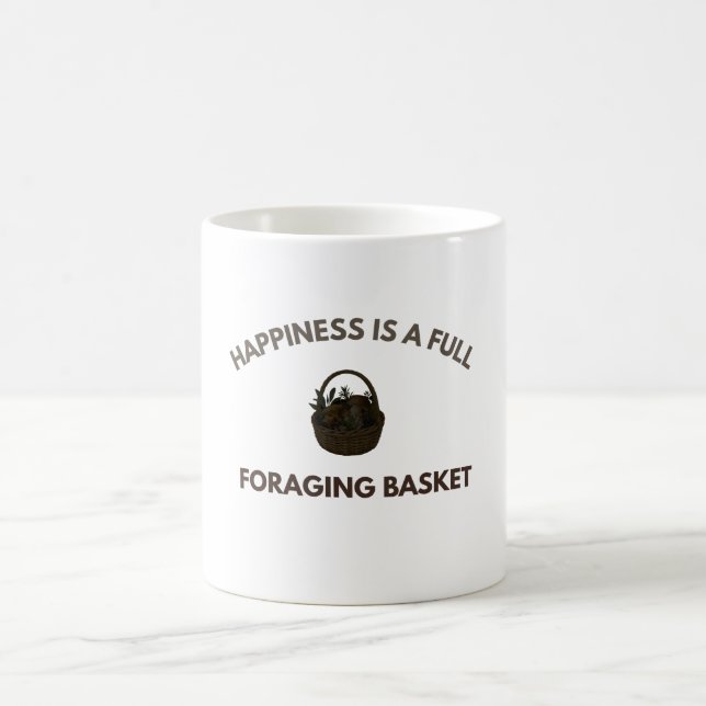 Caneca De Café Felicidade É uma Cesta de Forrageamento Cheia Cogu (Centro)