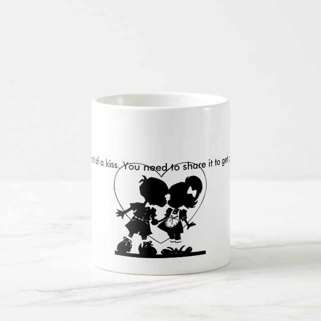 Caneca De Café "Felicidade é uma espécie de beijo" Amor (Centro)