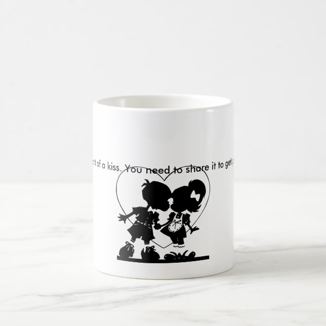 Caneca De Café "Felicidade é uma espécie de beijo" Amor (Centro)