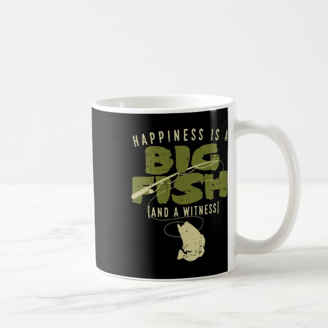 Caneca De Café Felicidade Peixes Testemunha Grande Ângulo Pescari (Direita)