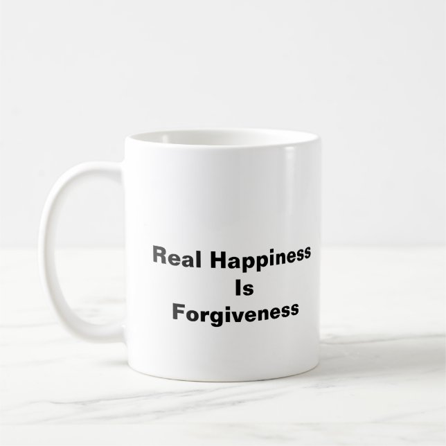 Caneca De Café Felicidade Verdadeira é Perdão (Esquerda)