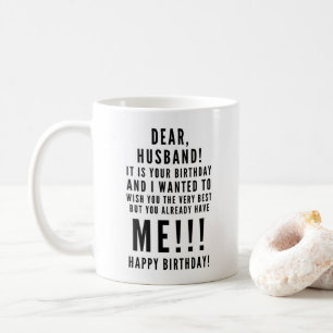 Caneca De Café Felicidades sarcásticas para o marido
