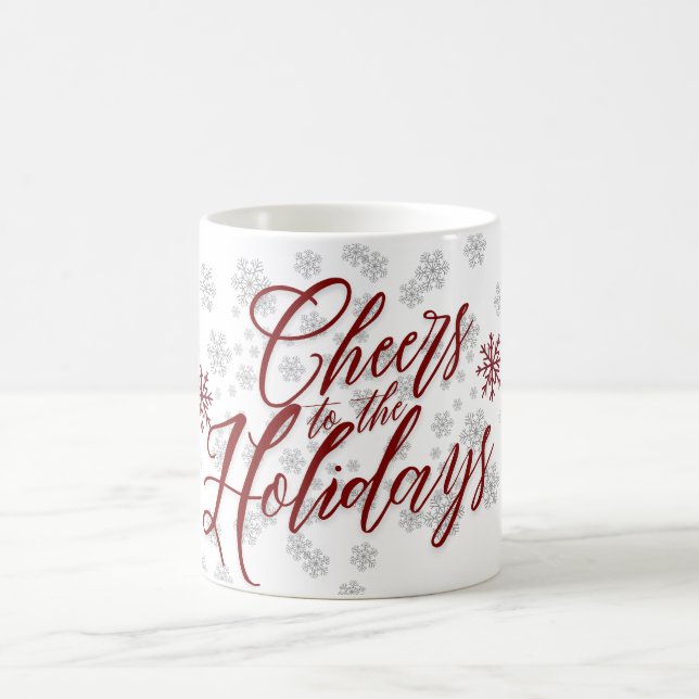 Caneca De Café Felicitações às Férias - Mug de Férias Elegante (Centro)