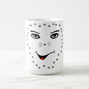 Caneca De Café "Feline Soul, Human Gaze - Artística