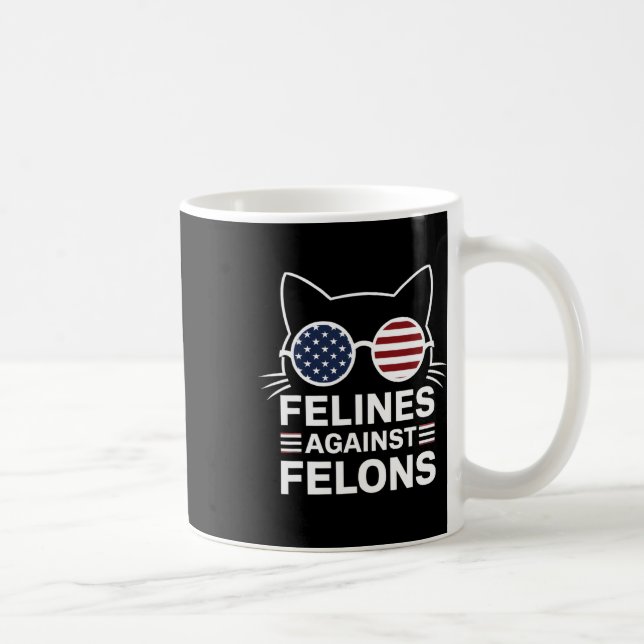Caneca De Café Felinos Contra Felons (Direita)