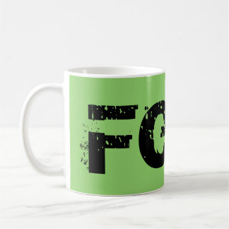 Caneca De Café Felix, caráter preto do órfão, letras de bloco,