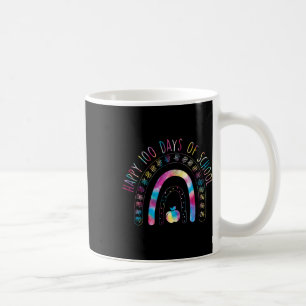 Caneca De Café Feliz 100º Dia De Colégio Tie Dye Rainbow 100 Dias