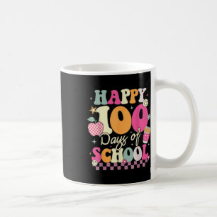 Caneca De Café Feliz 100º Dia De Crianças De Groovy Na Escola 100