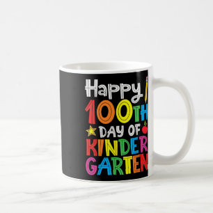 Caneca De Café Feliz 100º Dia De Professor Ou Aluno Do Jardim De