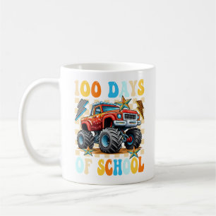 Caneca De Café Feliz 100 Dias De Caminhão Monstro Escolar