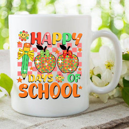 Caneca De Café feliz 100 dias de escola. apreciação dos professor