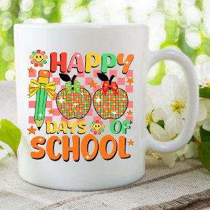 Caneca De Café feliz 100 dias de escola. apreciação dos professor