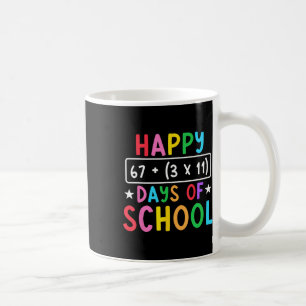 Caneca De Café Feliz 100 Dias De Escola Equação Matemática 100º D