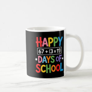 Caneca De Café Feliz 100 Dias De Escola Equação Matemática 100º D
