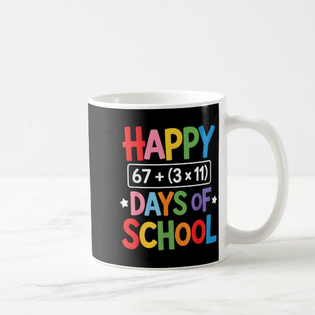 Caneca De Café Feliz 100 Dias De Escola Equação Matemática 100º D (Direita)