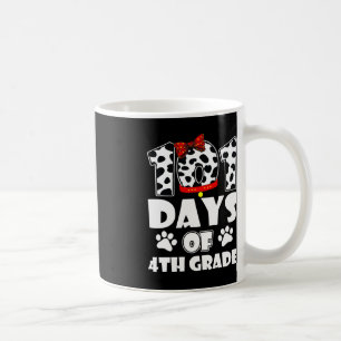 Caneca De Café Feliz 101 dias de escola 4º ano Cachorro 100 dias